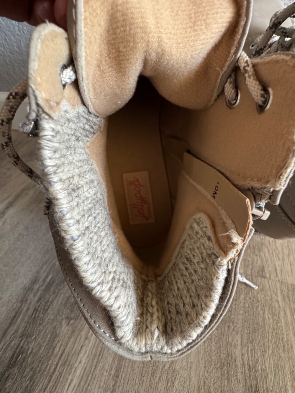 JellyPop Memories Lace up Boots Light Grey Size 10M NEW - Picture 13 of 14
